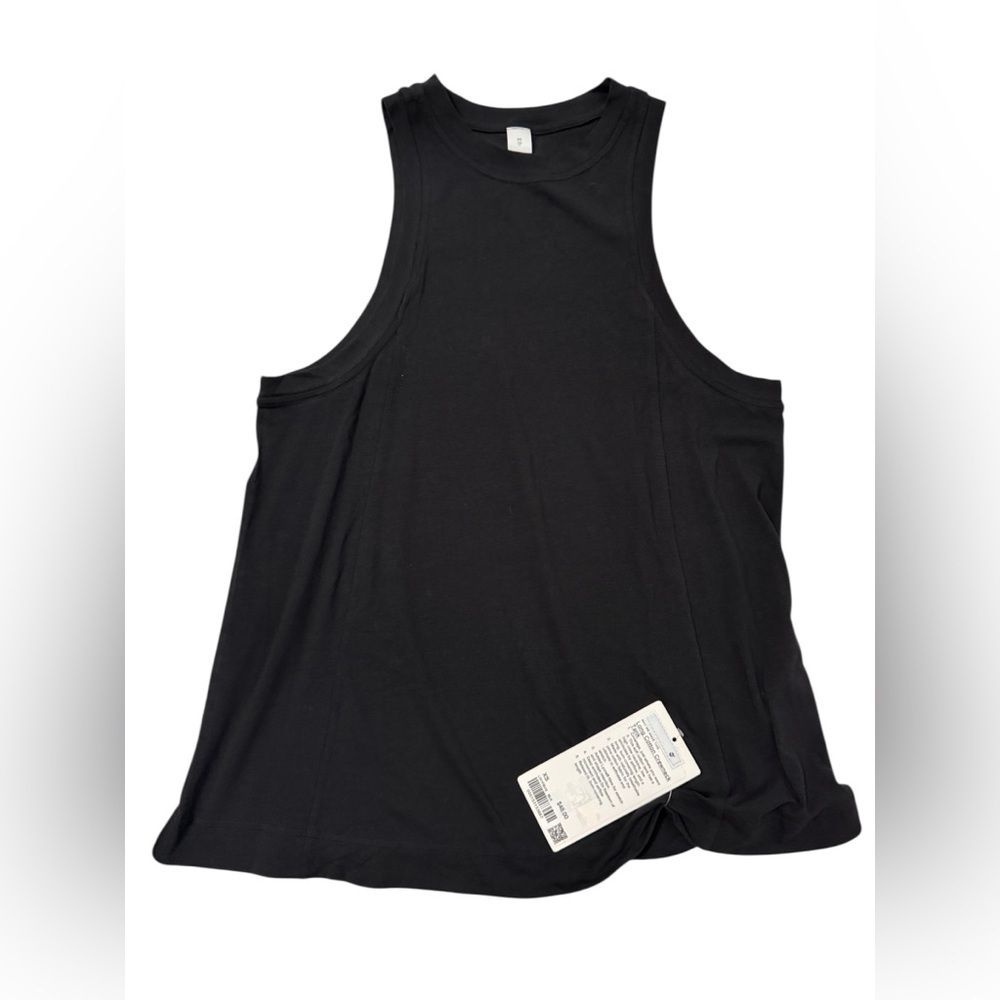Lululemon Long Cotton Crewneck Tank Top in Black - Picture 5 of 6